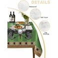 thumbnail image 2 of Golf Balls Table Cloth, Green Sports Art Truck Brown Lattice Waterproof Tablecloth for Rectangle Tables, Reusable Washable Fabric Table Cover for Restaurant Kitchen Dining Tables 60"x120", 2 of 6