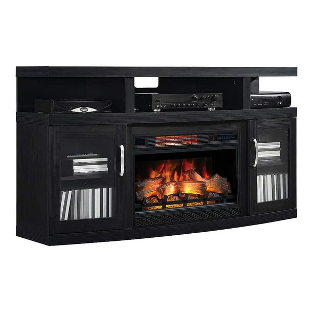 Cantilever Infrared Electric Fireplace Media Cabinet ...