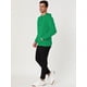 thumbnail image 4 of Sudadera con capucha para hombre, manga larga, con cordón sólido y bolsillo Verde M, 4 of 6