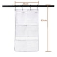 thumbnail image 1 of Mesh Shower Organizer Hanging Bathroom Caddy Pockets Hang Curtain Rod with Rings, 1 of 6