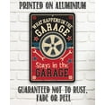 thumbnail image 4 of Metal Sign - What Happens in the Garage Stays in the Garage - Durable Metal Sign - Use Indoor/Outdoor - Makes a Great Vehicle Repair Shop and Home Garage Decor Under $25 (12" x 18"), 4 of 5