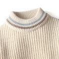 thumbnail image 5 of Brondbend Sweater Kids Fall Sweaters for Toddler Crewneck Long Sleeved Print Pullover Thick Children's Knit Cotton Top Loose Fall Winter Comfortable Party Warm Top,Beige, 5 of 7