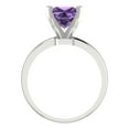 thumbnail image 4 of Clara Pucci 14K White Gold 2ct Alexandrite Solitaire Ring for Women, 4 of 8