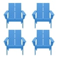 thumbnail image 6 of WestinTrends Riviera Outdoor HDPE Modern Adirondack Chair with Cup Holder (Set of 4), Pacific Blue, 6 of 10
