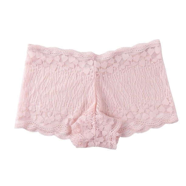 Gibobby Braguitas Slim Fit Ropa interior para mujer, bragas de encaje sexis, bragas elásticas para mujer, ropa interior Hipster, ropa interior para mujer(Rosa,Talla única)