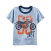 Carters Baby Clothing Outfit Boys Motorcycle Graphic Ringer Tee T-shirt Blue