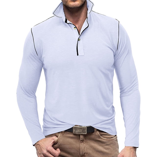 Blusas y camisas de manga larga con cuello redondo para hombre, blusa básica de color puro con músculos musculosos de manga larga, blusas y camisas de manga larga con cuello redondo para hombre, blusa