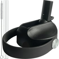 Straw Lid for Hydro Flask Wide Mouth Water Bottle 12 18 20 32 40 64 oz, Lid for Simple Modern Summit,Iron Flask,Takeya,with 2 Straws and 1 Brush Flexible Handle Cap Straw Lid Wide Mouth Replacement