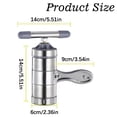 thumbnail image 3 of Manual Stainless Steel Pasta Maker Machine, 5 Molds Hand Crank Noodle Press for Home Restaurant Camping, 3 of 8