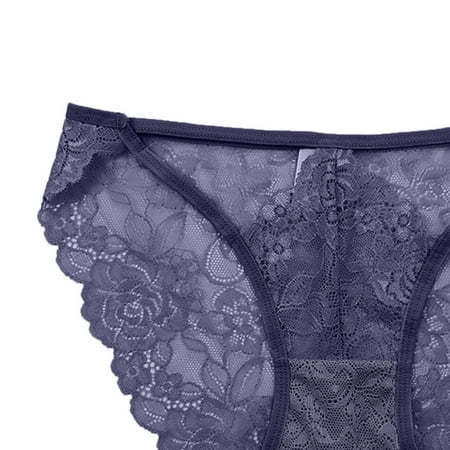 

Aayomet Underwear for Women Womens Lace Breathable Lace Hollow Out And Raise The Pure Brief Panties C One Size