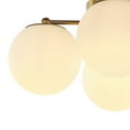 thumbnail image 3 of JONATHAN Y Orly 18" 4-Light Bohemian Farmhouse Iron/Frosted Glass LED Semi Flush Mount, Brass Gold/White, JYL7571A, 3 of 7