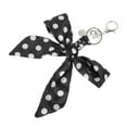 thumbnail image 5 of Unique Bargains 1 Pc Fashion Bow Scarf Polka Dot Print Handbag Charm Bag Accessories Black, 5 of 5