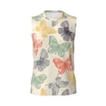thumbnail image 6 of Lsque Butterfly Print Men's Cotton Blend Sleeveless Muscle Shirts (S-3XL)- Moisture Wicking, Odor Protection, UPF 30+,Medium, 6 of 8