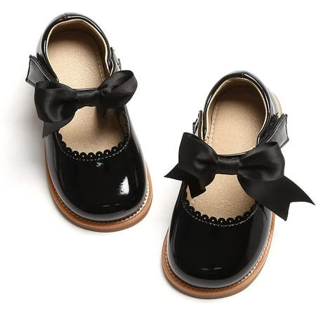 

QWZNDZGR Toddler Little Girl Mary Jane Dress Shoes - Ballet Flats for Girl Party School Shoes
