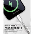 thumbnail image 7 of Liquipel Powertek USB C Lightning iPhone Charger Cable [MFI Certified], Fast Charging 6ft USB C to Lightning Cord, Diamond Shine Silver, 7 of 7