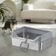 thumbnail image 1 of Caja de arena para gatos de acero inoxidable, inodoro para gatos para acampar, oficina, para gatos de interior Pantalón corto gris claro, 1 of 10
