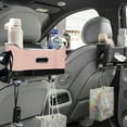 thumbnail image 2 of Pattern Diamond Multifunctional Car Seat Back Storage Box Car Back Seat Organizer with 2 Drink Cup Holder Car Seat Tissue Box and Storage Box with Hooks for Home and Travel, 2 of 3