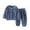Dark Blue, variant on lnmuld Two Piece Outfits Soft Flannel Pajama Set for Toddlers and Kids Cozy Long Sleeve Loungewear with Pants Winter Sleepwear Outfit for Boys and Girls Nightwear Solid Color Size:12-18 Months