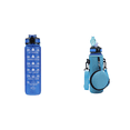 thumbnail image 1 of Tazas Fitness 1000 Ml A Prueba Fugas Con Escala Tiempo para Acampar Y Correr () Azul, 1 of 9