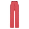 thumbnail image 5 of Diufon Lounge Pants for Women Cotton Casual Solid Color Work Pants Elastic High Waist Pants with Pockets, 5 of 5
