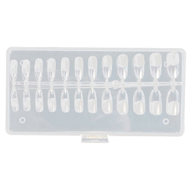 Uñas 120 Piezas Tubo De Agua Transparente Uñas Uñas Transparente Cobertura Total Presionado En Las Uñas Para DIY Uñas Práctica De Salón De Uñas