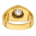 thumbnail image 5 of 14k Two Tone 1/5 carat Lab Grown Diamond VS/SI+ G+ 1 carat Center Round Semi Mount Polished and Satin Men's Ring, 5 of 8