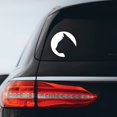 thumbnail image 1 of Cat Circle Silhouette Sticker Decal Notebook Car Laptop 5" x 5" (White), 1 of 4