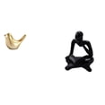 thumbnail image 1 of Figura De Pájaro Dorado, Estatua De Animal, Adorno Moderno Para Decoración Del Hogar, Escultura De Pájaro, Estatua De Pensador Abstracto, Decoración Para Escritorio, Oficina, Repisa, Sala, 1 of 8