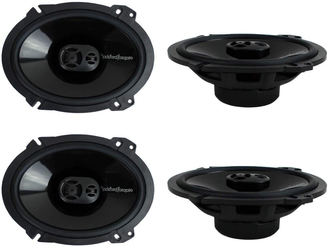 New Rockford Fosgate PUNCH P1683 6x8" 130 Watt 3 Way Car Coaxial Speakers Audio 