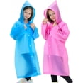 thumbnail image 2 of Lot de 2 Imperméables pour Enfants Réutilisables, Ponchos de Pluie en EVA Manteau de Pluie d'Urgence pour Enfants, 2 of 4