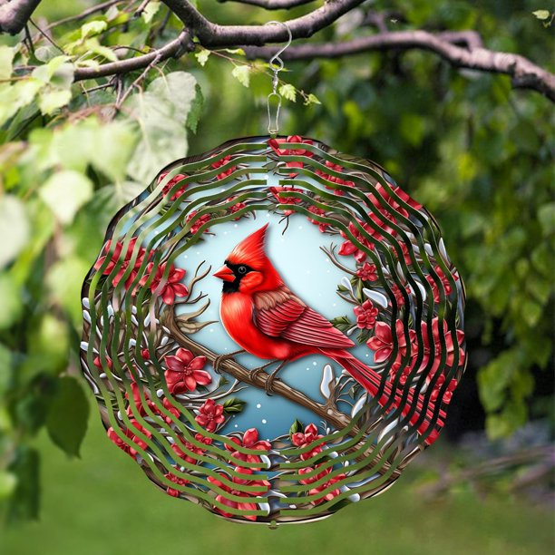 Molinetes de viento 3D Cardenal Rojo de SAC SMARTEN ARTS, 25 cm