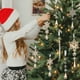 thumbnail image 1 of Adorno de Navidad colgante con forma de árbol hueco, efecto espejo, color dorado, ideal para escaparates Rkxzt, 1 of 8