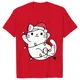 thumbnail image 1 of Camiseta con luces navideñas para mujer, camisetas con estampado gráfico de gato bonito, camisetas de manga corta, ropa de calle divertida, camiseta de marca, ropa femenina, 1 of 5