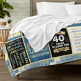 thumbnail image 5 of 40th Birthday Blanket, Best Gifts For 40 Year Old Men, Happy 40th Birthday Gift Ideas, Unique Mens Throw Blanket Decorations Gifts For Birthday Anniversary Christmas, Warm Flannel Blankets 50x60, 5 of 6