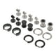 thumbnail image 5 of Pendientes de acero inoxidable Sunnimix 8 pares punk rock negro plateado para hombre, 5 of 8