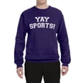 thumbnail image 2 of Wild Bobby YAY SPORTS! Sports Unisex Crewneck Graphic Sweatshirt, Purple, X-Large, 2 of 5