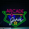 thumbnail image 3 of Craftnamesign Arcade Game Neon Sign, Game Machine Wall Sign, Game Zone Wall Decor, 3 of 5