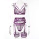 thumbnail image 1 of Explosivo 2023 ropa de mujer cómodo encaje suave transparente mujer sexy traje de tres piezas morado oscuro S Zefei Wu 1327537358305, 1 of 1