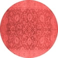 thumbnail image 1 of Ahgly Company Indoor Round Oriental Red Industrial Area Rugs, 7' Round, 1 of 4