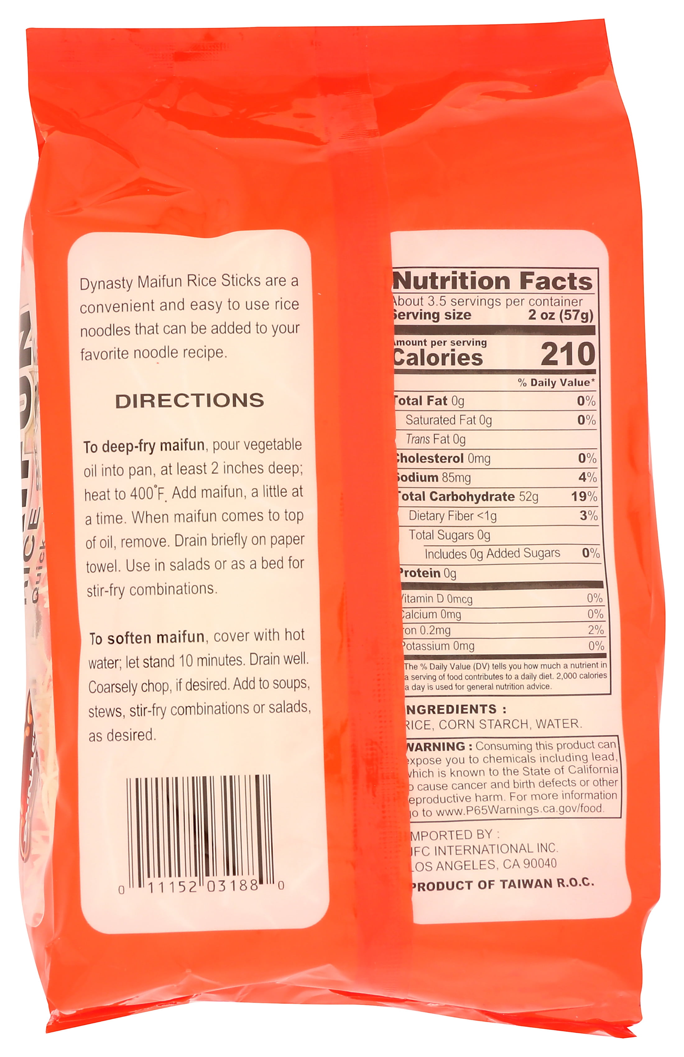 (4 pack) Dynasty Maifun Rice Sticks, 6.75 oz