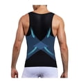 thumbnail image 2 of Casey Kevin Mens Compression Shirt Slimming Body Shaper Tummy Control Vest Gynecomastia Tank Tops for men, 2 of 12
