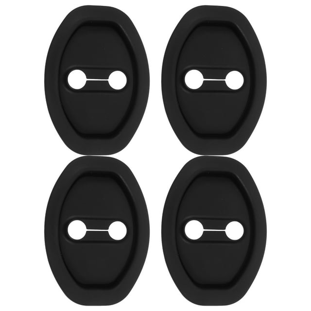 GOOHOCHY 4 piezas de cubierta protectora para cerradura de puerta de coche, almohadilla de goma gruesa con absorción de impactos, cojín para pestillo de puerta de coche