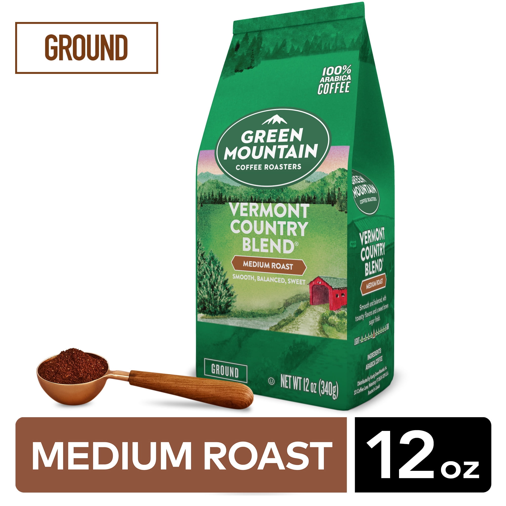 Green Mountain Coffee Roasters Vermont Country Blend, Medium Roast, Ground Coffee, 12 oz