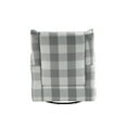 thumbnail image 5 of Swivel Accent Chair Glider Chair, Upholstered Armchair Lounge Chair with Widened Backrest, Padded Cusions and Metel Base, for Living Room, Bedroom, Apartment, Grey and White Plaid Design, 5 of 6