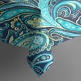 thumbnail image 4 of Blue Paisley and Floral Pattern Rectangle Tablecloth 60"x102",Waterproof Polyester Rectangle Table Cloth, Wipeable Spillproof Polyester Tablecloth for Dining, Camping, Indoor and Outdoor, 4 of 6