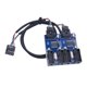 thumbnail image 2 of Puerto de interfaz de cabecera USB de 9 pines perfecl convertidor de Cable divisor de ventilador a 4 cables, 2 of 8