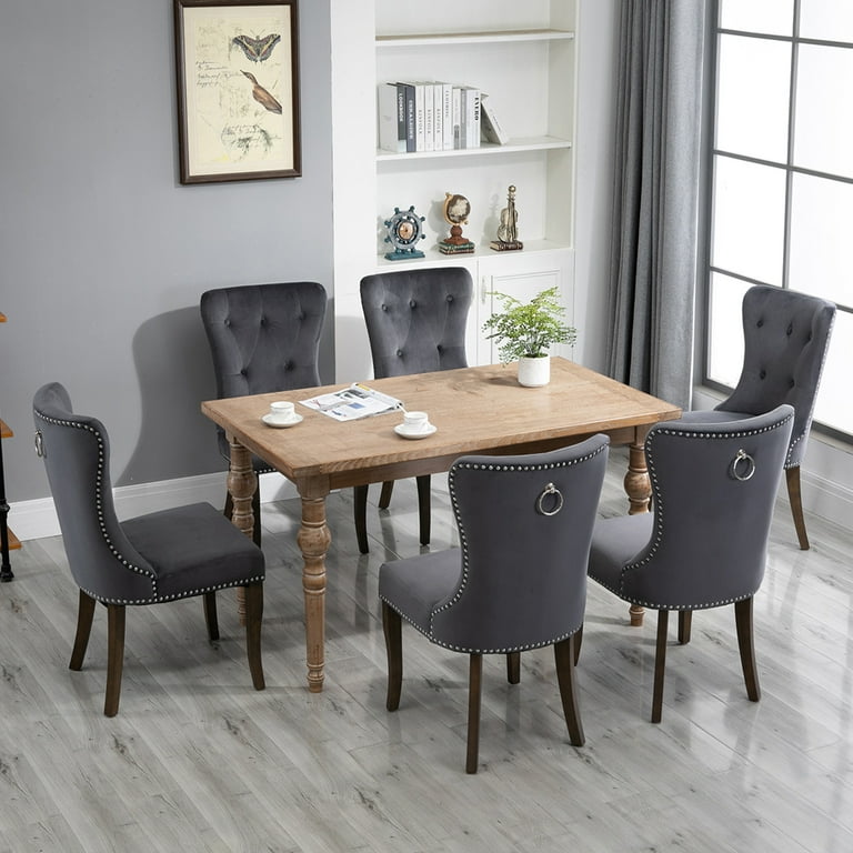 Contemporary Accent Chair Fabric Tufted Upholstered Dining Chairs