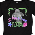 thumbnail image 4 of Inktastic St. Petersburg Florida Cute Swimming Manatee Boys or Girls Long Sleeve Baby Bodysuit, 4 of 5