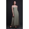 thumbnail image 2 of Bimba Rose Leaves Printed Women Georgette Smocked Strap Dress-X-Large, 2 of 7