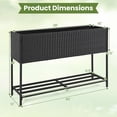 thumbnail image 3 of Gymax Elevated Planter Box Raised Garden Bed w/Rattan Surface Bottom Storage Shelf, 3 of 10